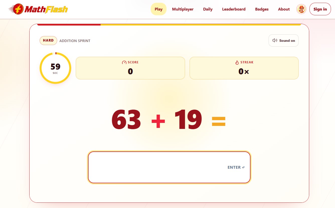 Mathflash screenshot 1