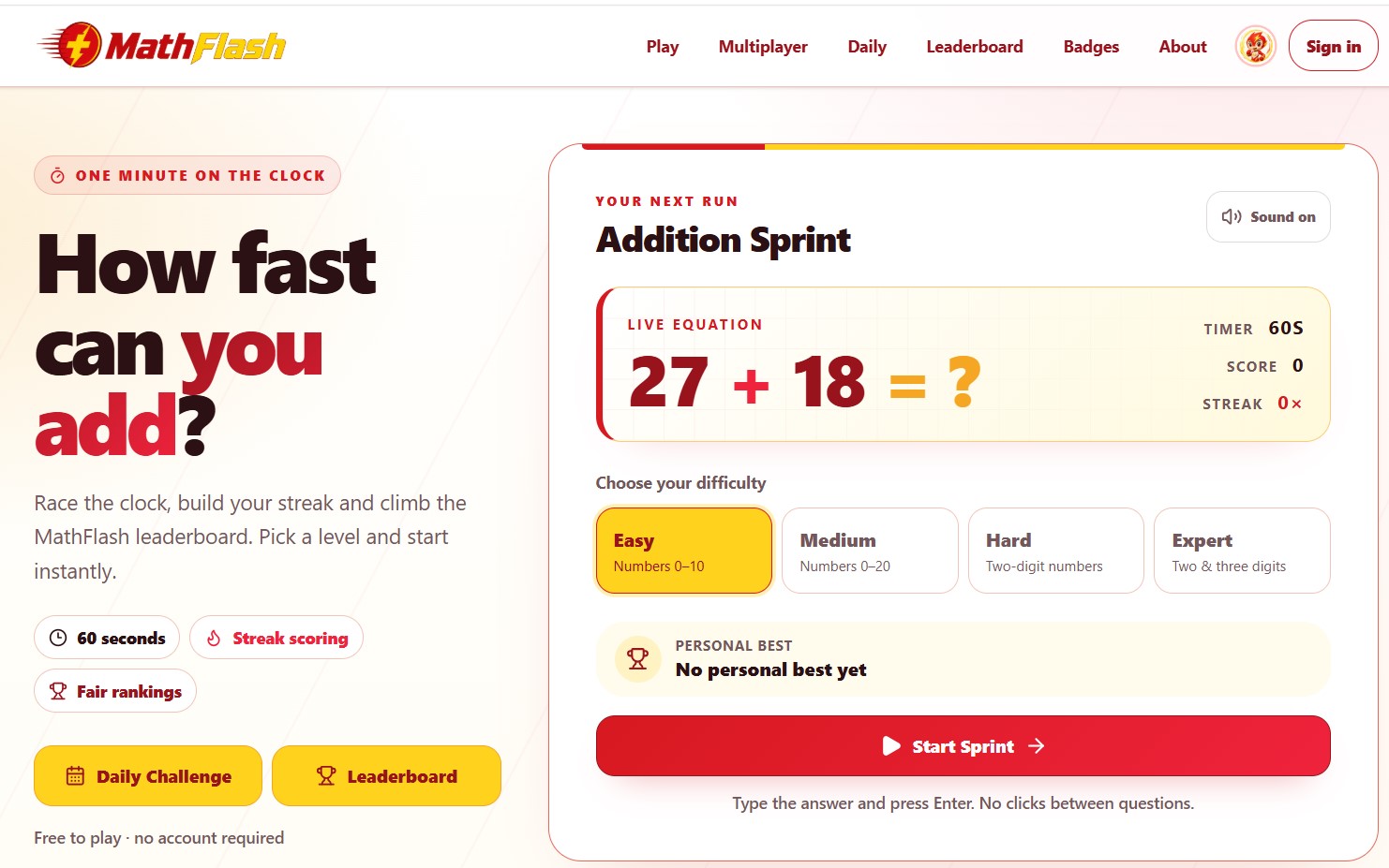 Mathflash screenshot 3